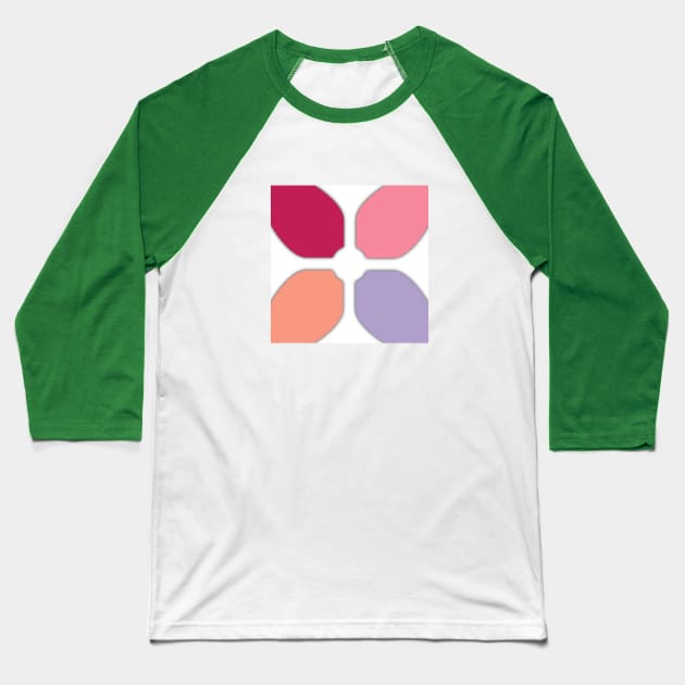 Flower Cross Baseball T-Shirt by Aqua Juan